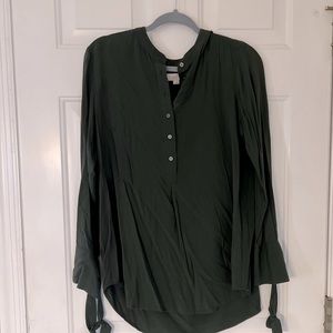 LOFT Dark green blouse size M